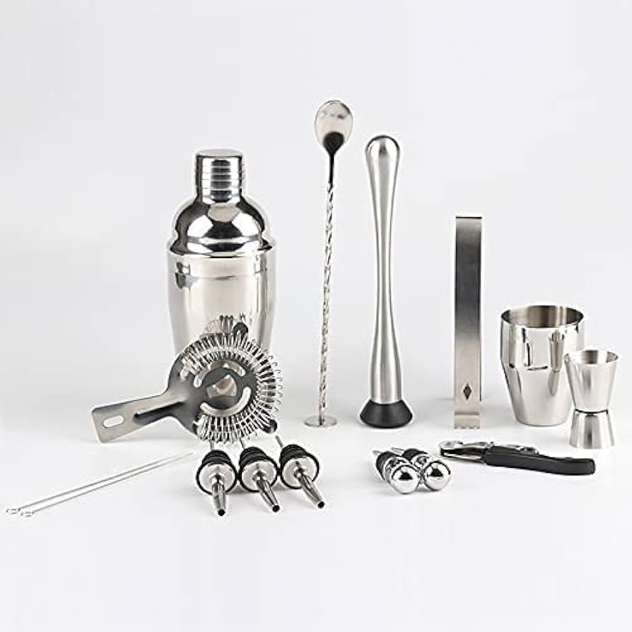 カクテルシェーカー23点セット シェーカー550ml ステンレス製 バーテンダー 楽天市場】カクテルシェーカー 20点セット カクテル セット 道具